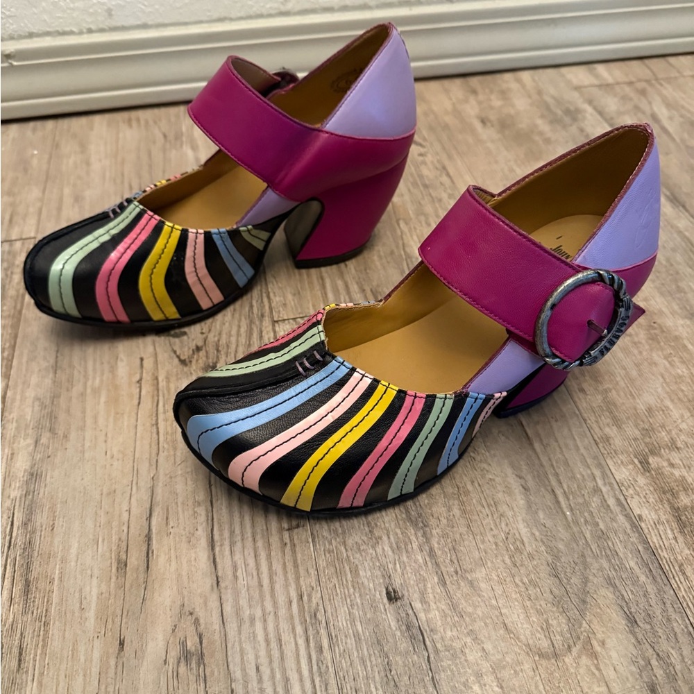 Rare John Fluevog Colorful Striped Women's Heels (Guide)